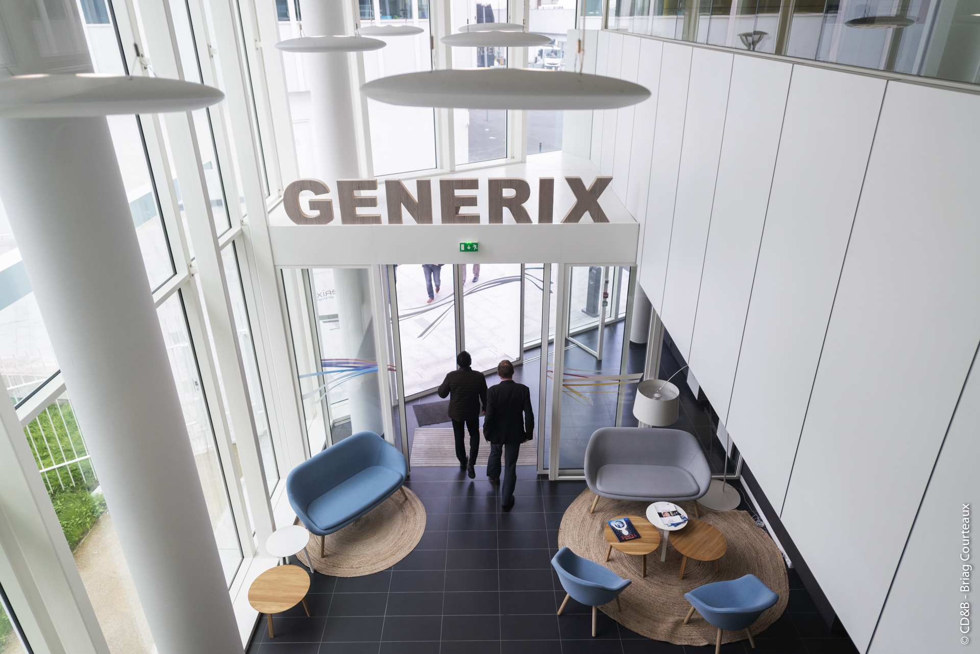 Conseil, aménagement, conception et réalisation des espaces de travail chez Generix par CDB, Meet you there.