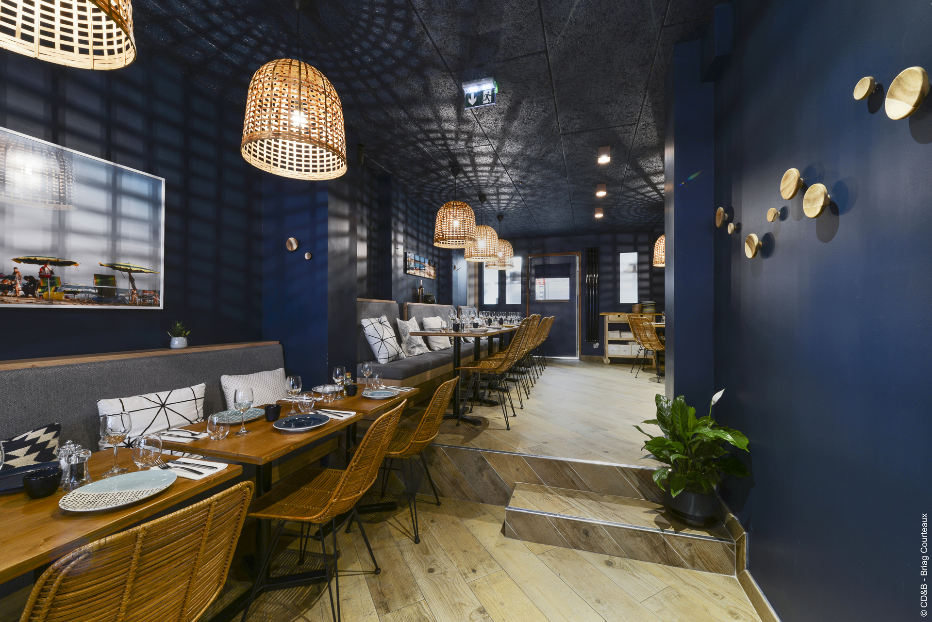 Conseil, aménagement, conception et réalisation des espaces du restaurant L’Épuisette par CDB, Meet you there.