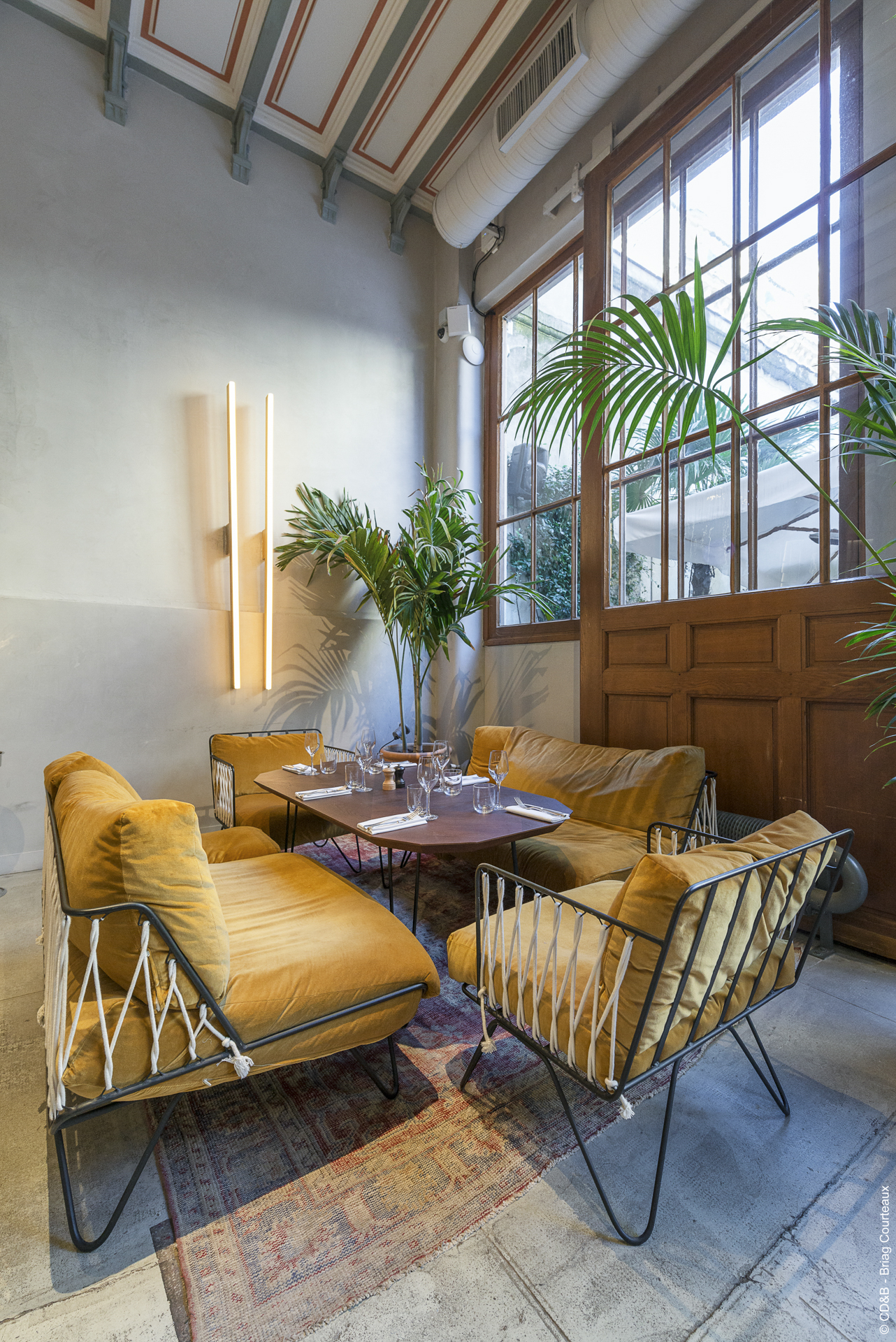 Conseil, aménagement, conception et réalisation des espaces du restaurant Le Camondo par CDB, Meet you there.