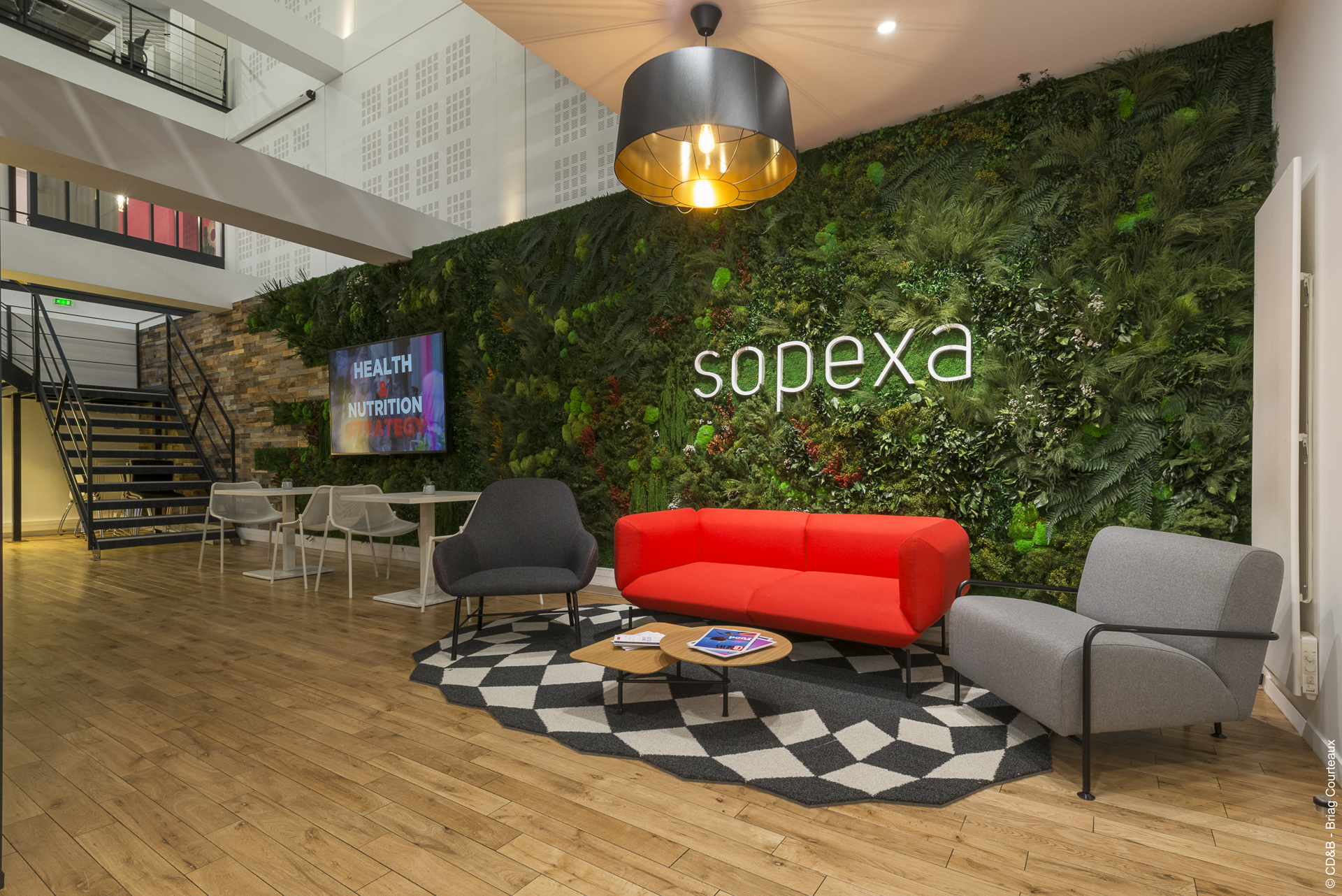 Conseil, aménagement, conception et réalisation des espaces de bureaux de la société SOPEXA par CDB, Meet you there.